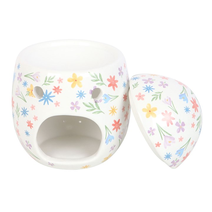 Spring Floral Print Egg Oil Burner/Wax Warmer