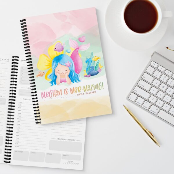 Personalised 'Mer-Mazing' Mermaid A5 Daily Planner