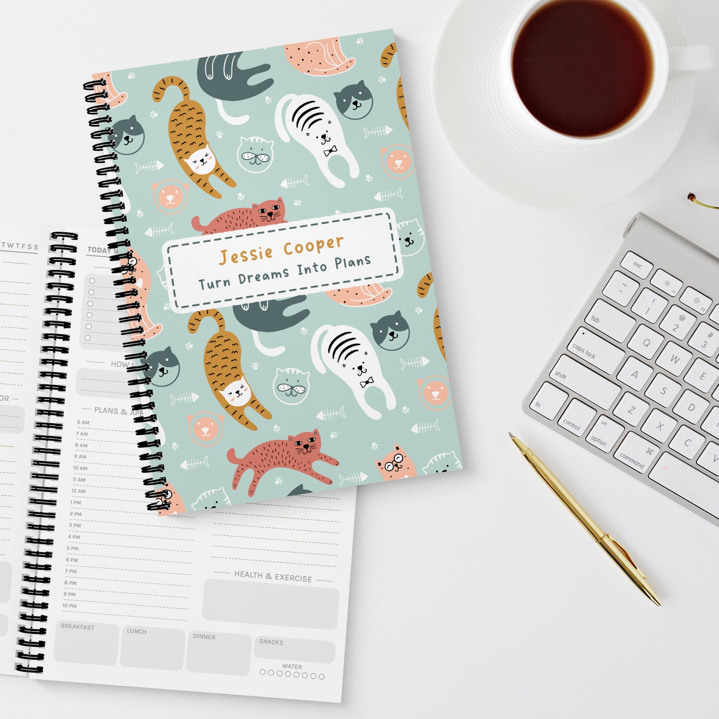 Kitty Cat Personalised A5 Daily Planner