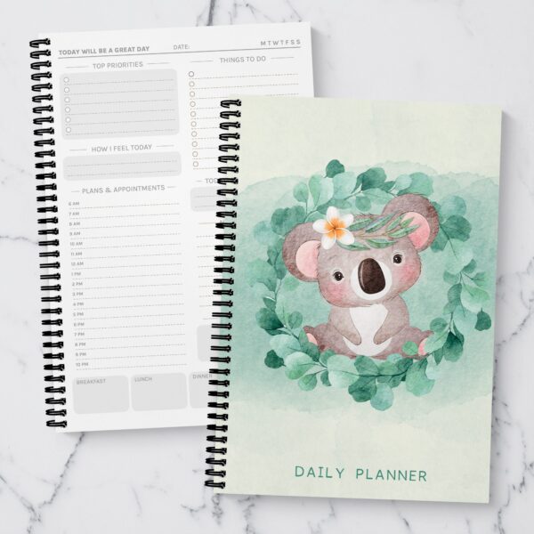 Koala Blush A5 Daily Planner