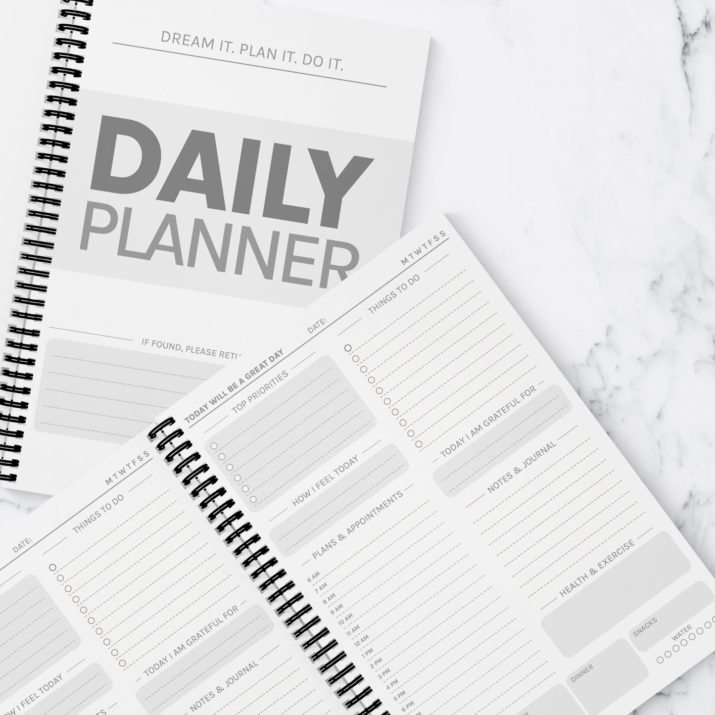 'Dream it. Plan it. Do it.' Under the Sea A5 Daily Planner