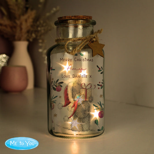 Personalised Me to You Cosy Winter LED Glass Jar