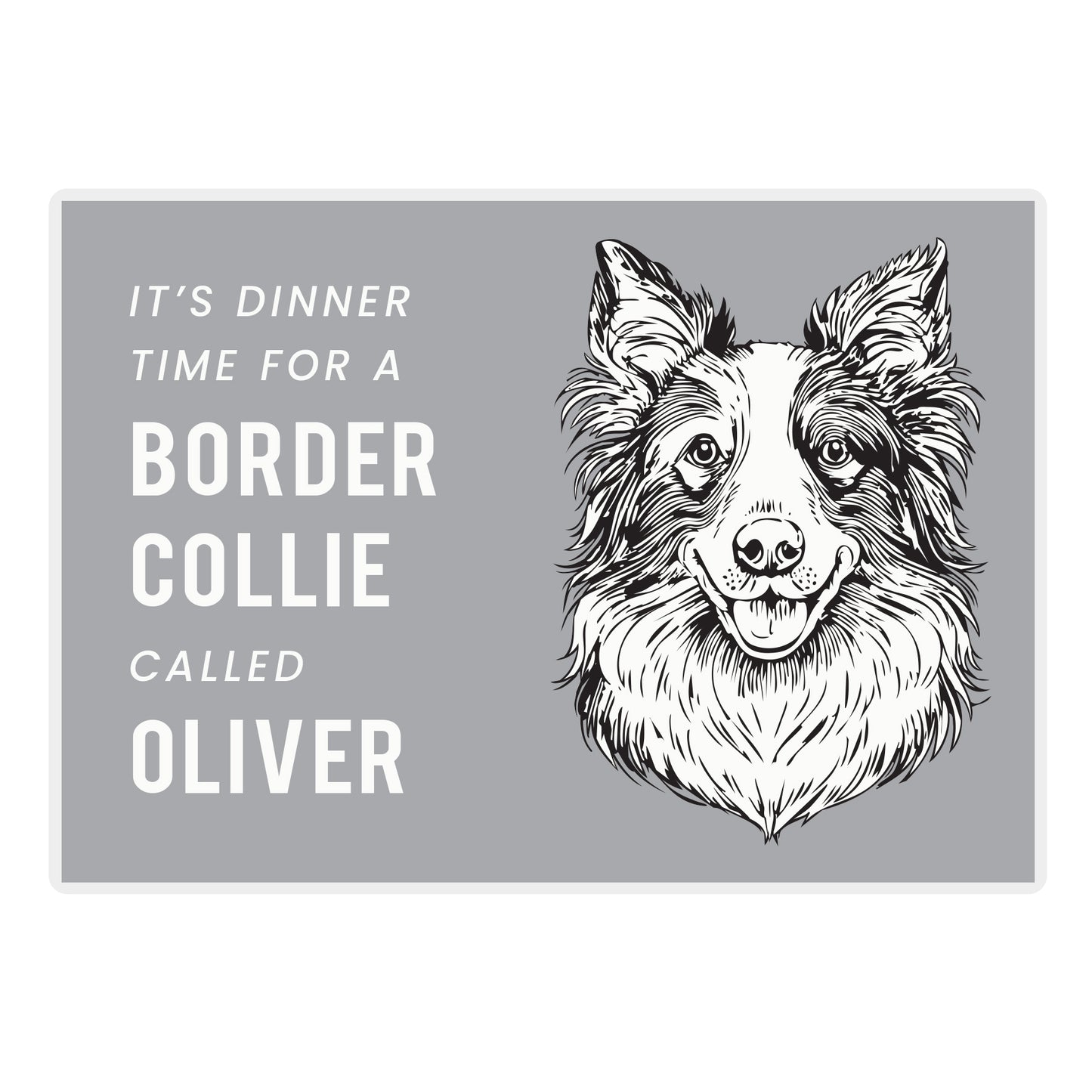 Personalised Dog Breed Food Mat - Choose from 16 Breeds