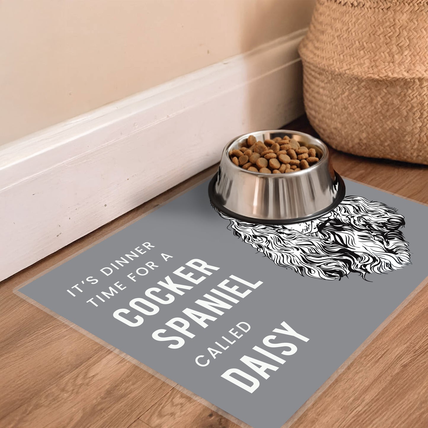 Personalised Dog Breed Food Mat - Choose from 16 Breeds