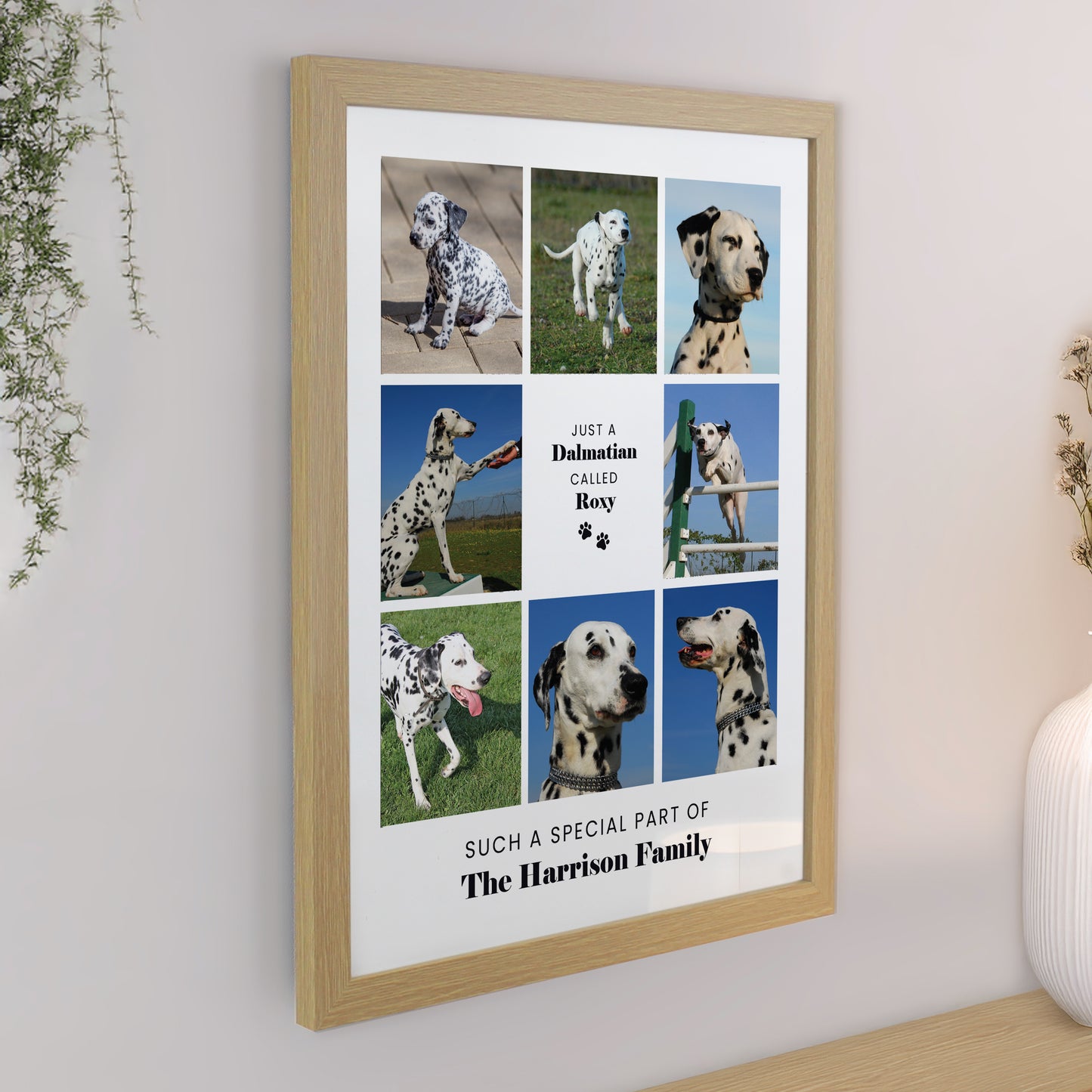 Personalised Pet Multi Photo Upload Framed Print - 3 Frame Designs Available