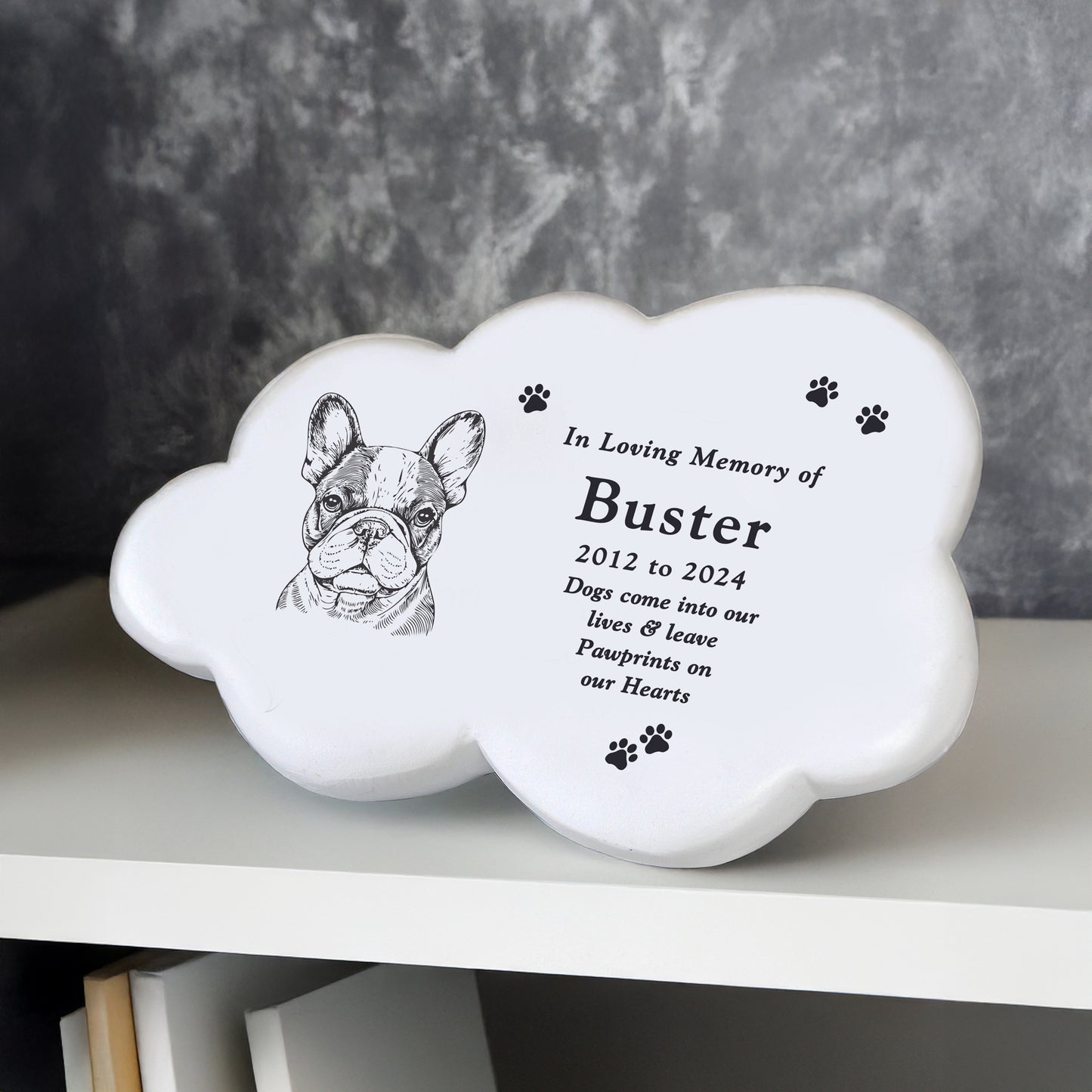 Personalised Dog Breed Garden Memorial Cloud - Choose from 16 Breeds