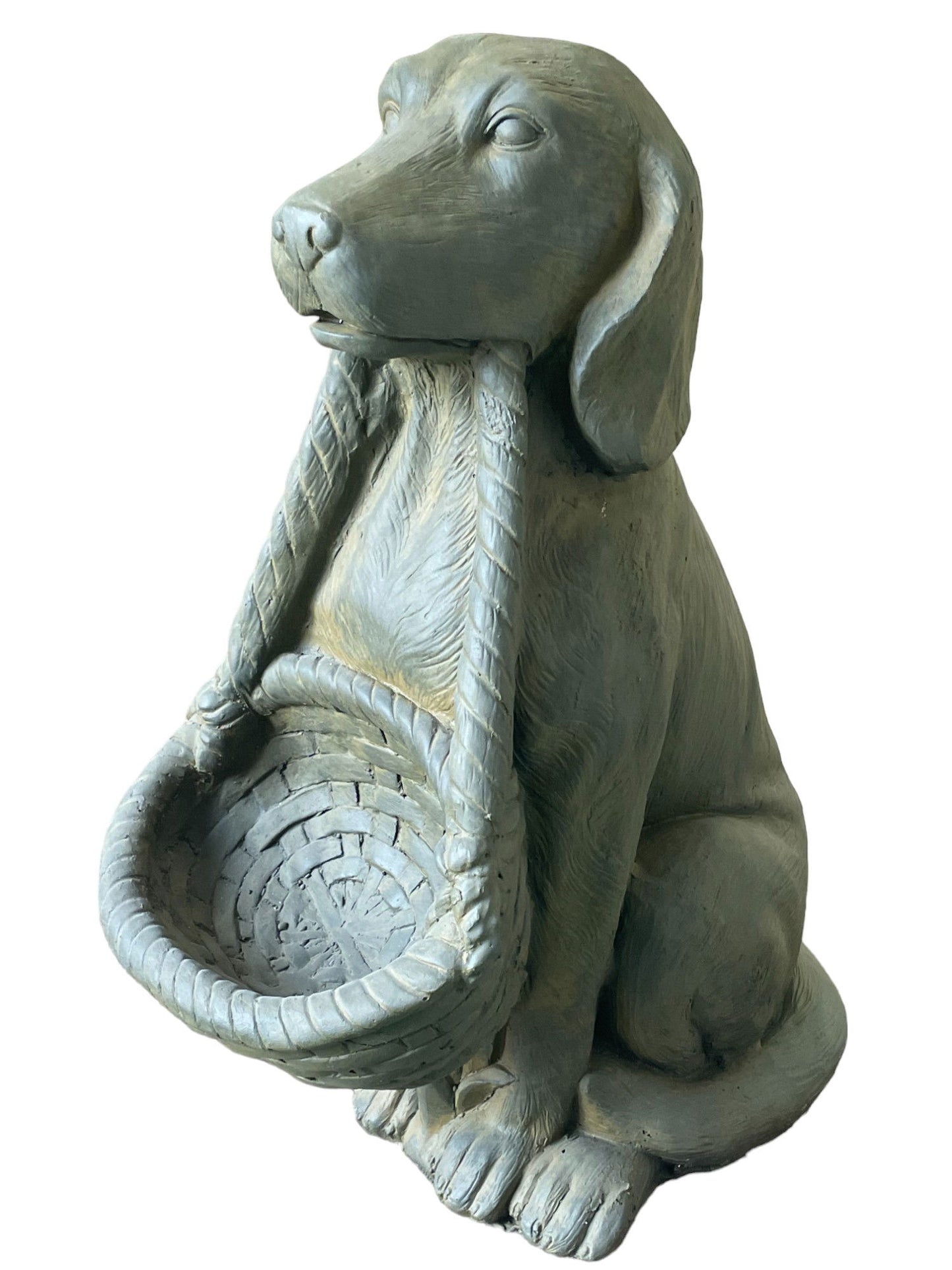 Stone Effect Grey Dog Basket Birdfeeder - UK Only