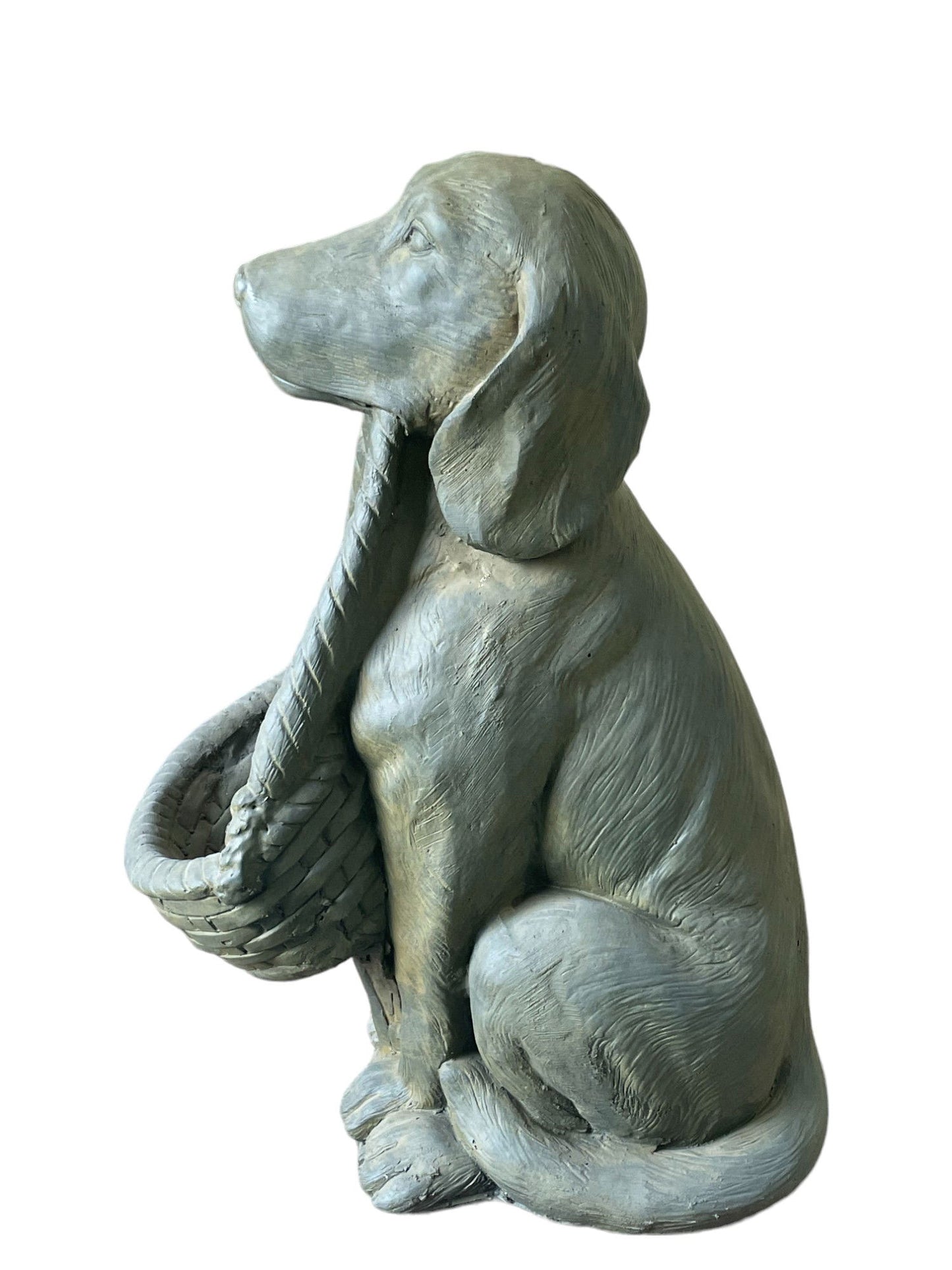 Stone Effect Grey Dog Basket Birdfeeder - UK Only