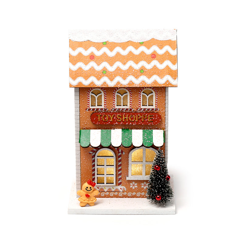 Christmas Gingerbread Toy Shoppe LED Decoration