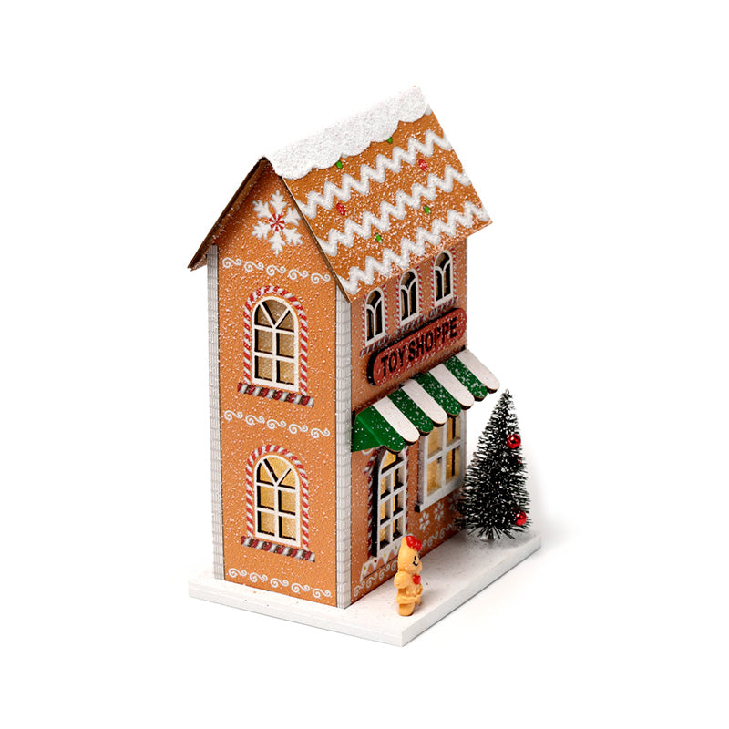 Christmas Gingerbread Toy Shoppe LED Decoration