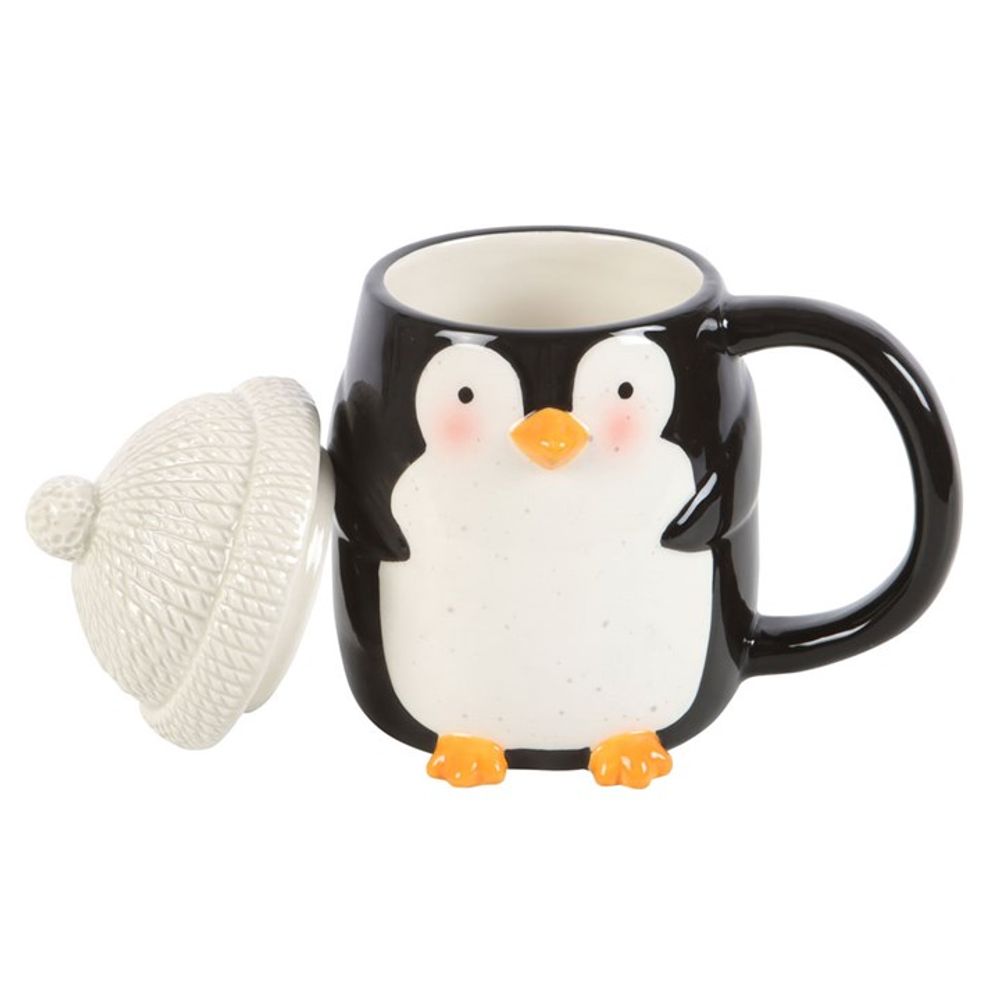 Penguin Shaped Mug with Lid