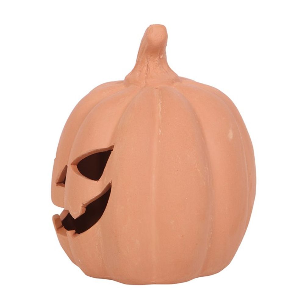 15cm Terracotta Halloween Pumpkin (Tealight) Ornament - Due Back May 2025