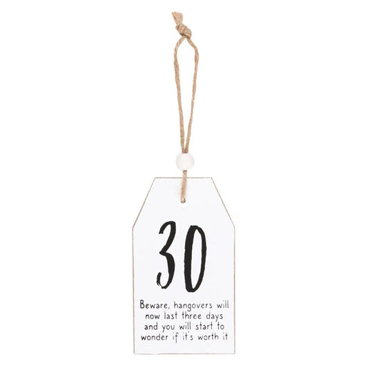 30 Milestone Birthday Hanging Sentiment Wooden Mini Sign