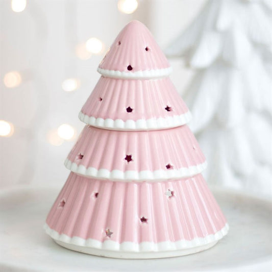 Pink Christmas Tree Oil/Wax Melt Burner