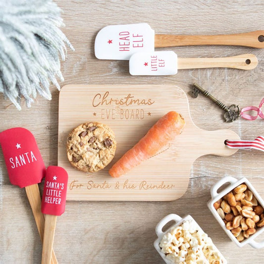 Wooden Christmas Eve Serving Board for Santa