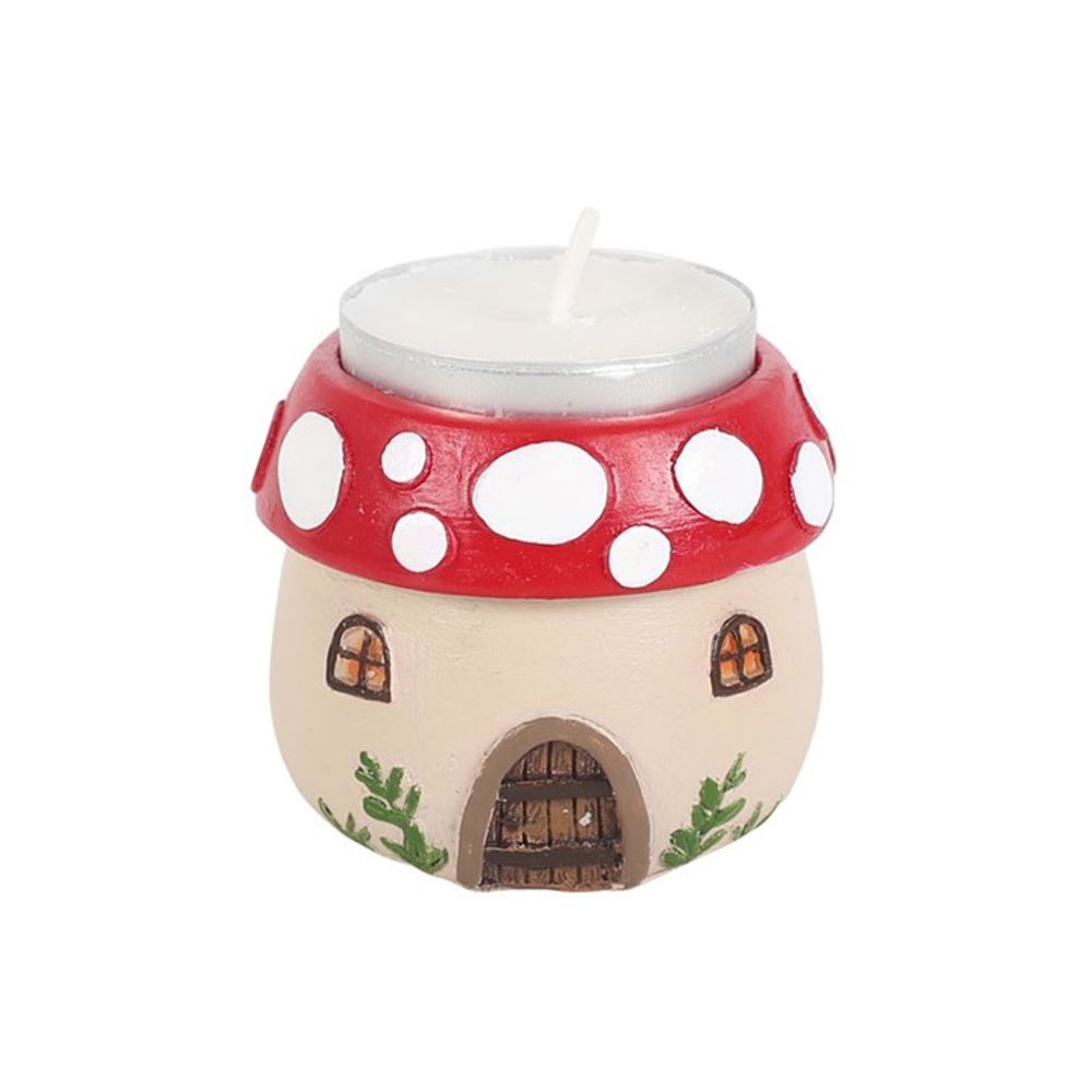 Mushroom House Resin Tealight Holder - Due Back Mid April 2025