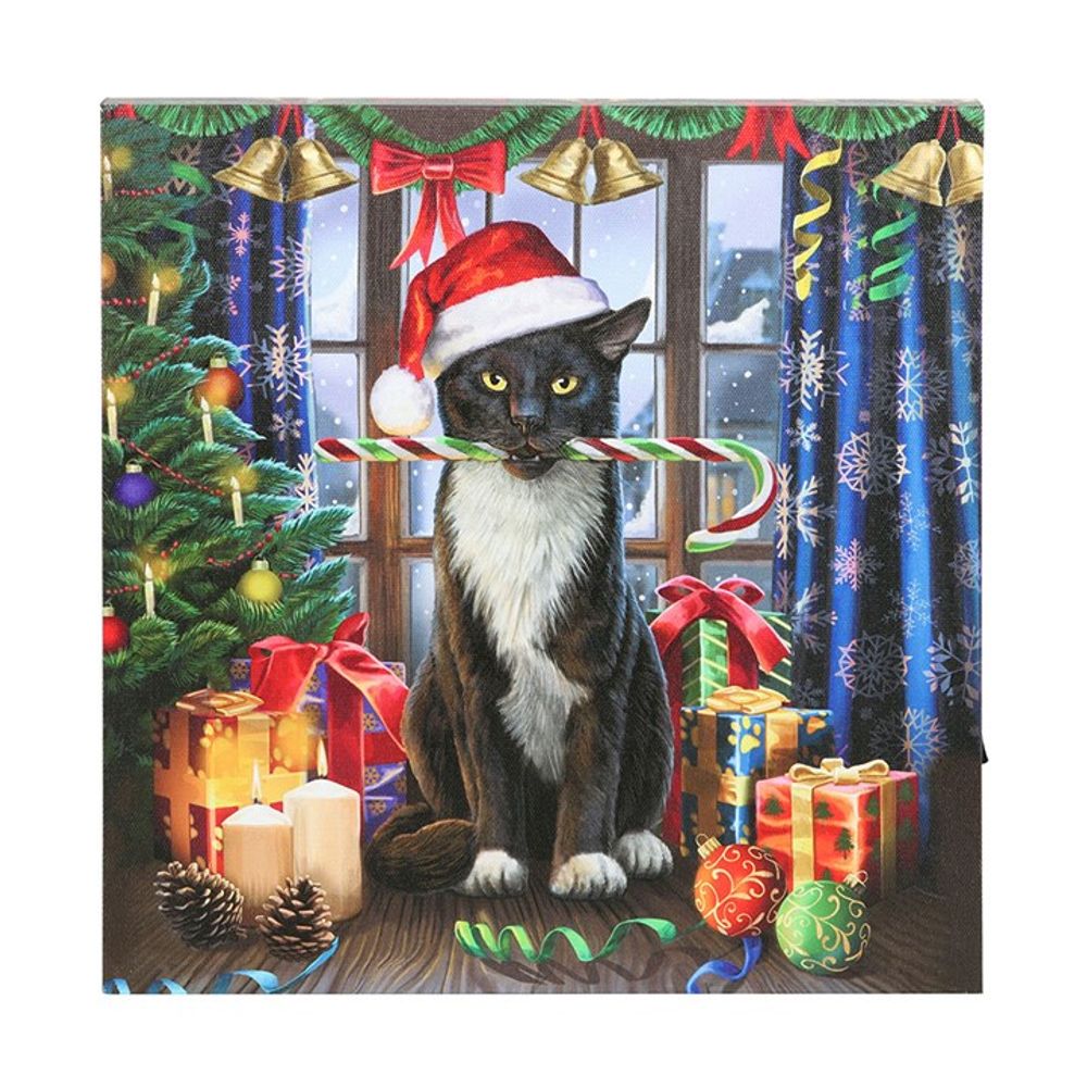 Krampuss (Cat) Light Up LED Canvas Plaque by Lisa Parker