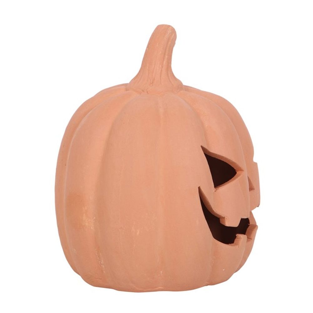 15cm Terracotta Halloween Pumpkin (Tealight) Ornament - Due Back May 2025