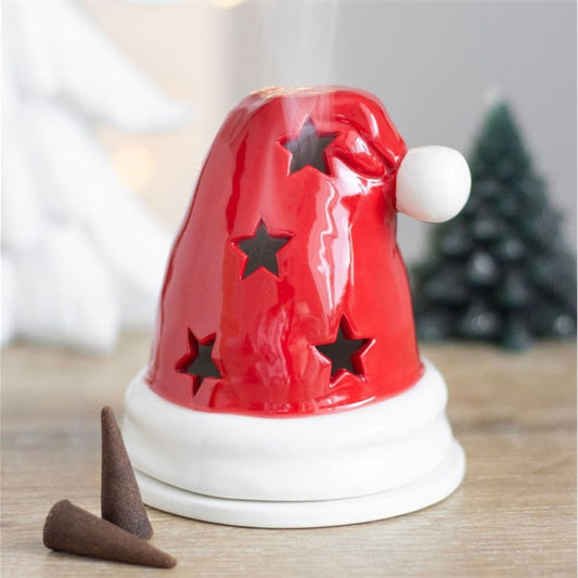 Santa Hat Christmas Incense Cone Burner/Tealight Holder