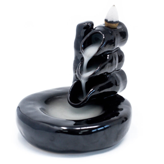 Ceramic Backflow Incense Burner - Bamboo and Pool