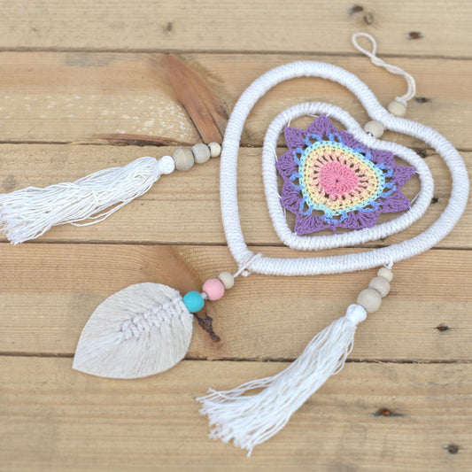 Hand Made Natural Dream Catcher - Multi Heart in Heart (Medium)