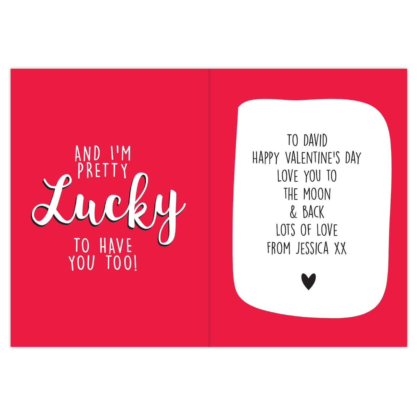 Personalised 'You're One Lucky Guy/Lady Card' - Free UK Shipping