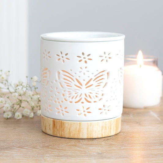 Matte Ceramic Butterfly Oil/Wax Melt Burner