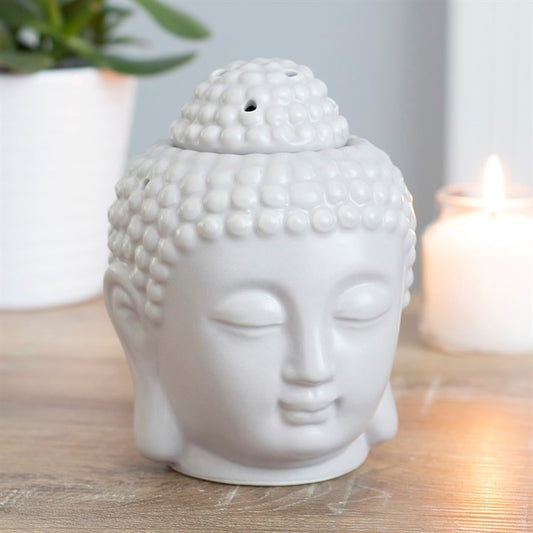 Small Grey Buddha Head Oil/Wax Melt Burner