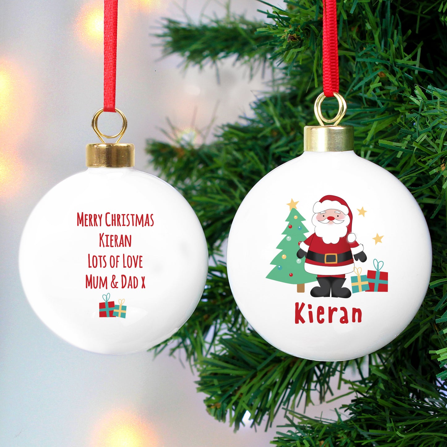 Personalised Santa Christmas Bauble