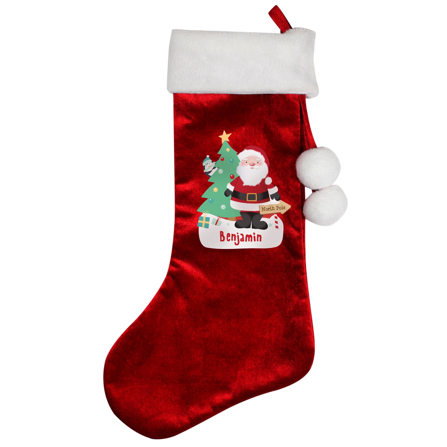 Personalised Santa Red Christmas Stocking