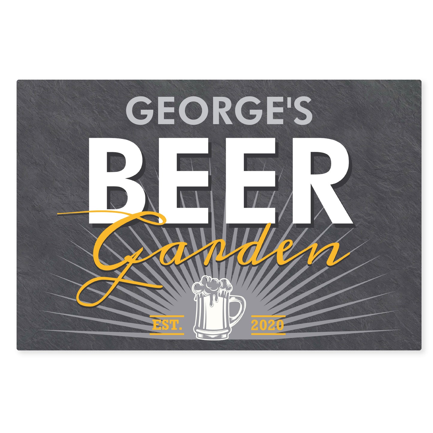 Personalised Beer Garden Metal Sign