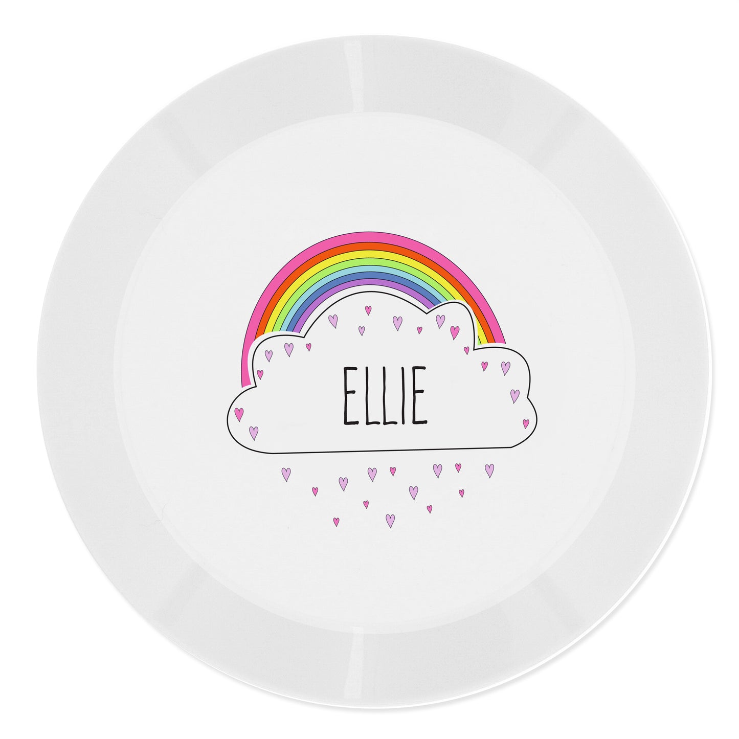 Children's Personalised Rainbow Plastic Plate