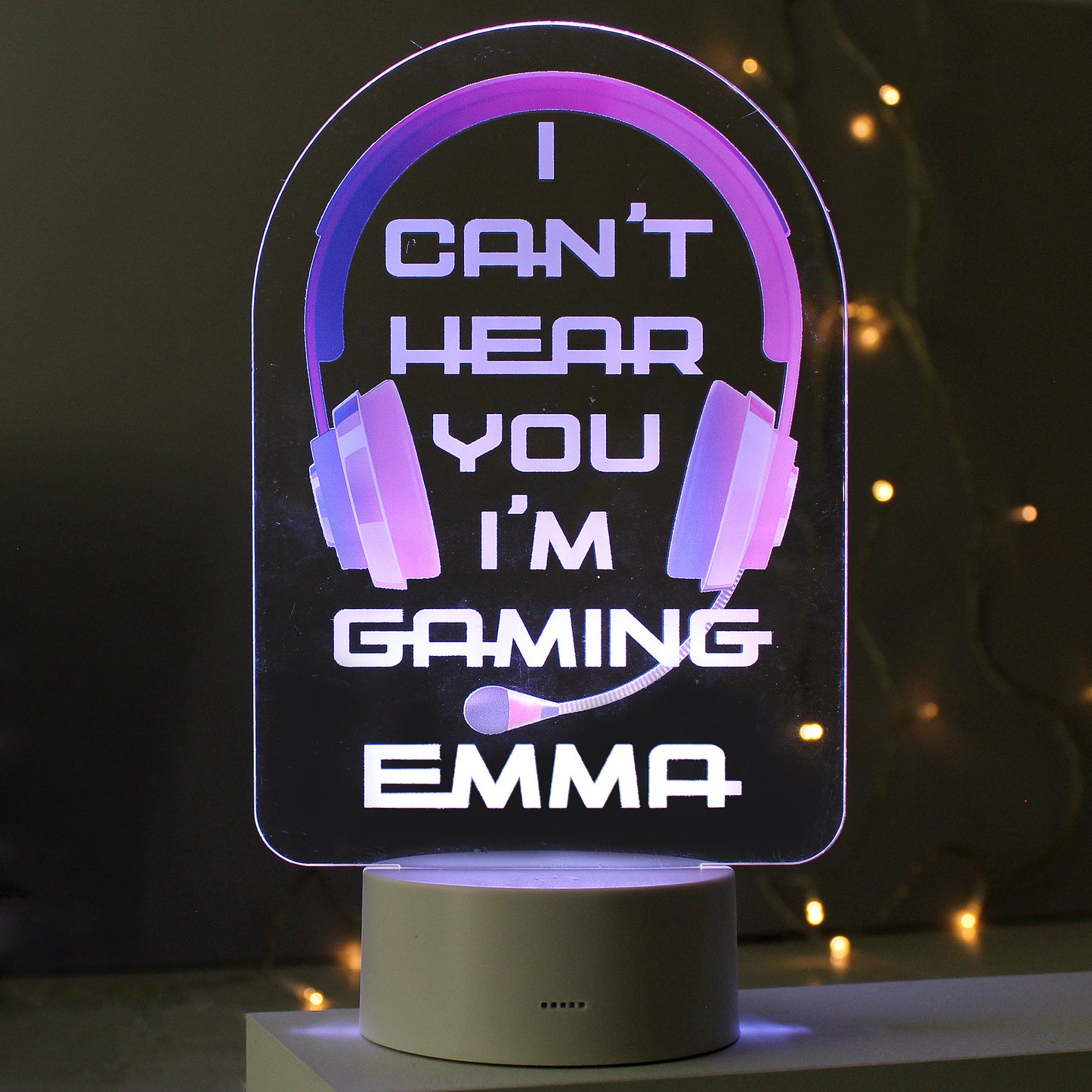 Personalised Gaming (Pink) LED Colour Changing Light