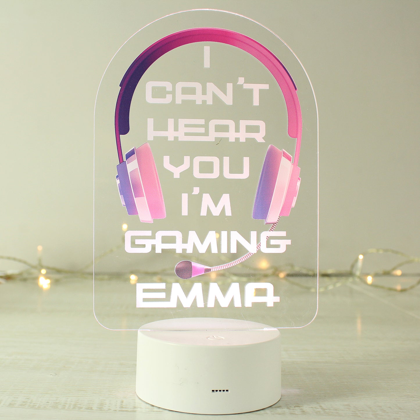 Personalised Gaming (Pink) LED Colour Changing Light