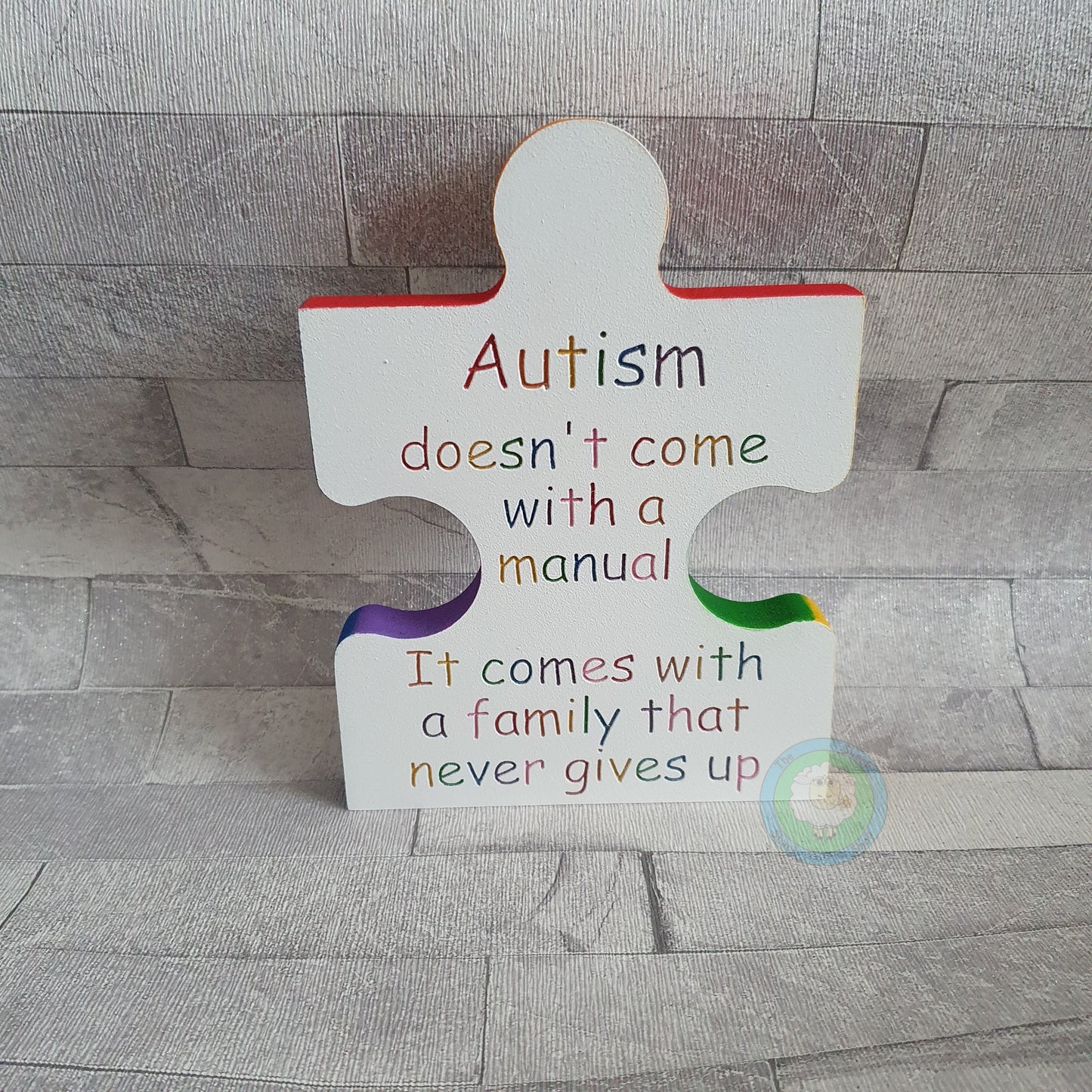 Customisable Wooden 'Autism' Freestanding Jigsaw Shaped Piece (18mm)