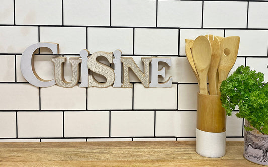 Hanging Wooden "Cuisine" Wall Decoration 42cm