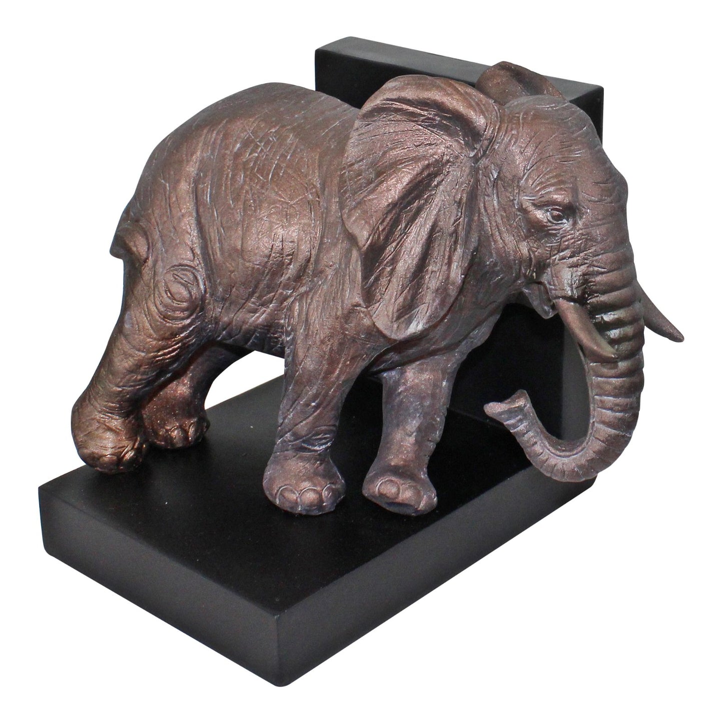 Bronze Effect Bookends - Elephant Design