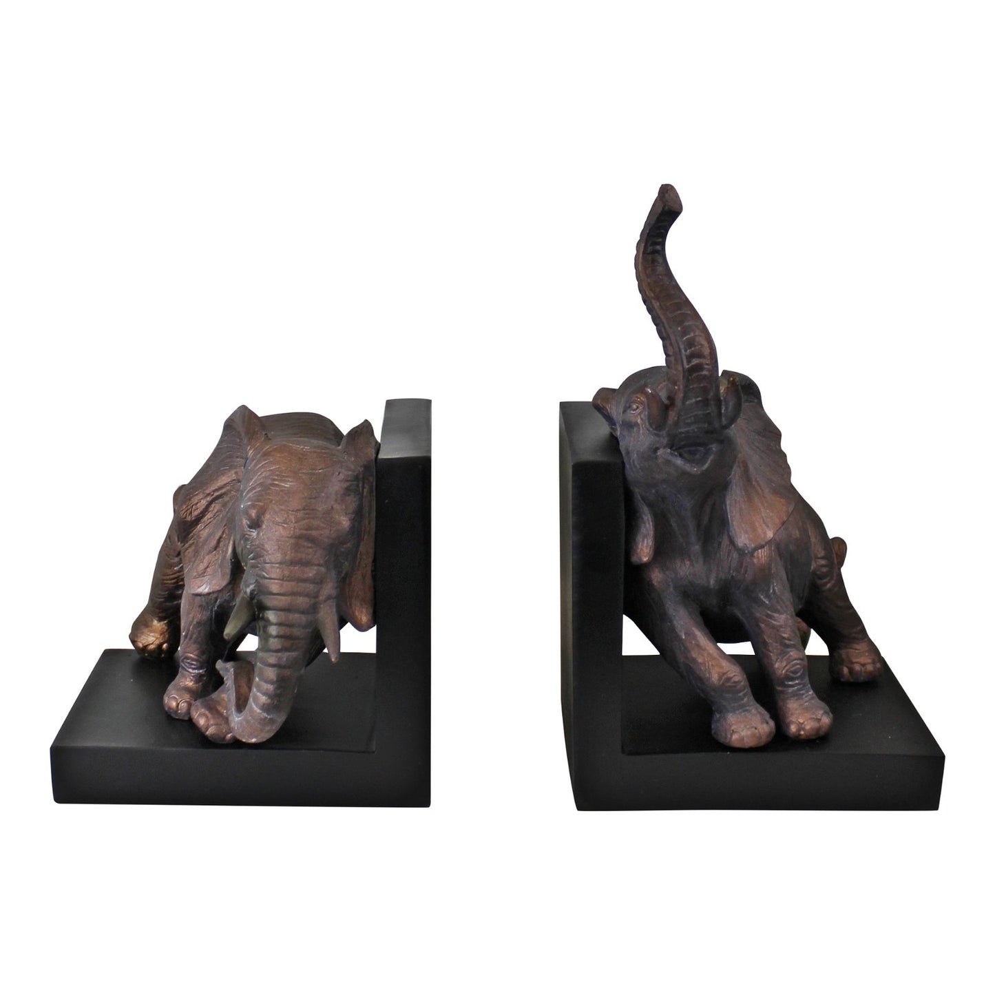 Bronze Effect Bookends - Elephant Design