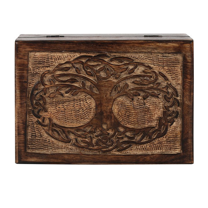 7x5in Wooden Tree of Life Box (Tarot Cards)