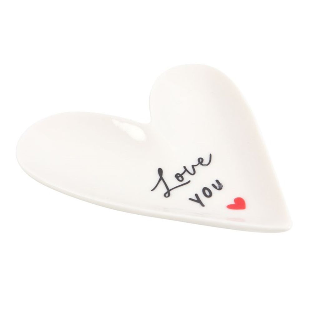 'Love You' Heart Shaped Trinket Dish