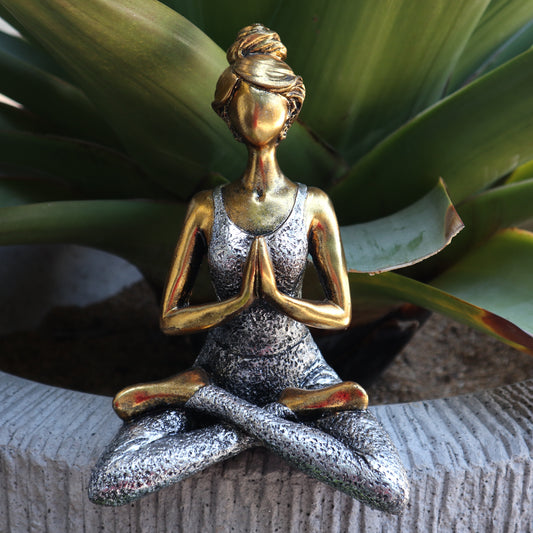 Bronze/Silver Yoga Lady Ornament